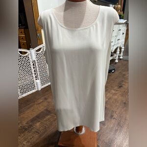 Eileen Fisher Cream Sleeveless Tank Top